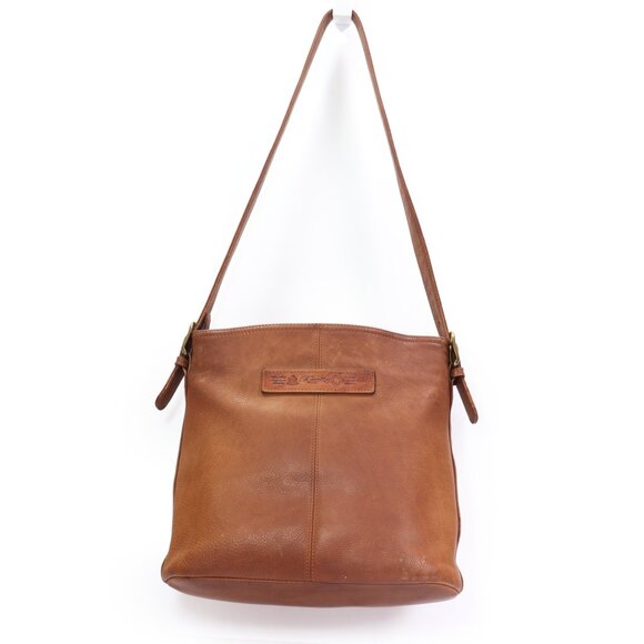 Fossil Brown Pebbled Leather Shoulder Bag Zip Closure Purse with Key Charm 75082 - Picture 4 of 12